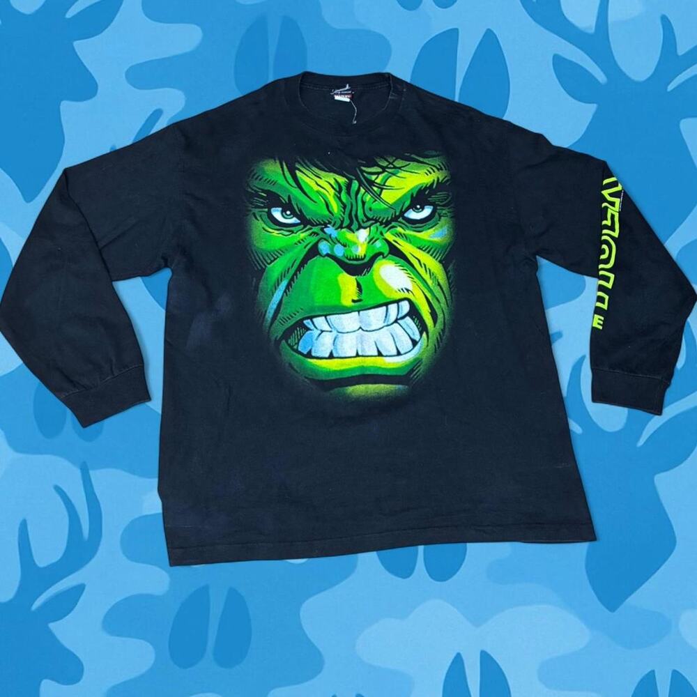 vintage 2002 Marvel The Hulk long sleeve shirt Size XL